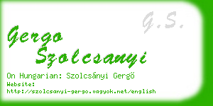 gergo szolcsanyi business card